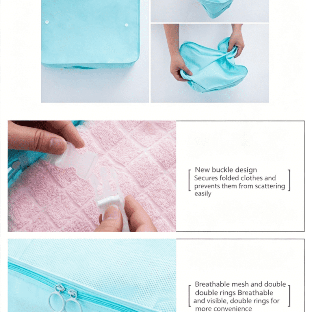 3-Piece Travel Storage Bag, Waterproof And Breathable Clothing Storage Bag, Luggage And Clothing Sorting Packaging Bag