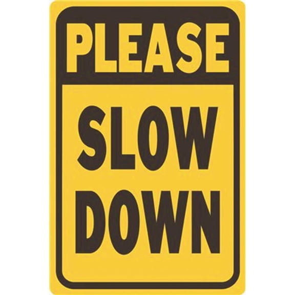 HY-KO PRODUCTS HW-304 12 in. x 18 in. Please Slow Down Sign