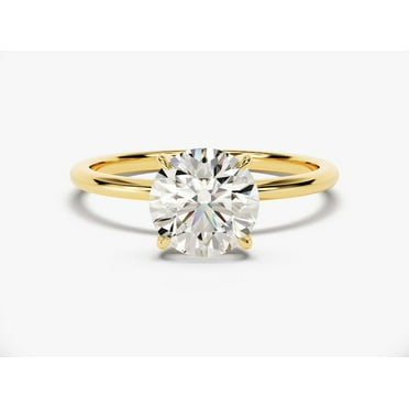 3.00ct Moissanite 14k Yellow Gold Over 4 Prong Engagement Solitaire Ring Jewelry Size 7 no.