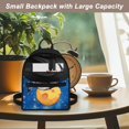 thumbnail image 5 of Eheartsgir Capybara Astronaut Starry Sky Small Backpack for Dating Travel, Front Pocket Lightweight Daypack Polyester Smooth Zipper Mini Backpack, 5 of 8