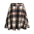 thumbnail image 3 of Plaid Skirts for Women Women's High Waist Pleated Mini Skater Skirt A-Line Flannel Skirts Black 3XL, 3 of 8
