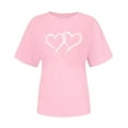 thumbnail image 2 of YueHuiYing Valentines Day Shirts for Women Cute Love Heart Shirts Tee Tops Short Sleeve Tshirt Valentines Gifts for Her, 2 of 5