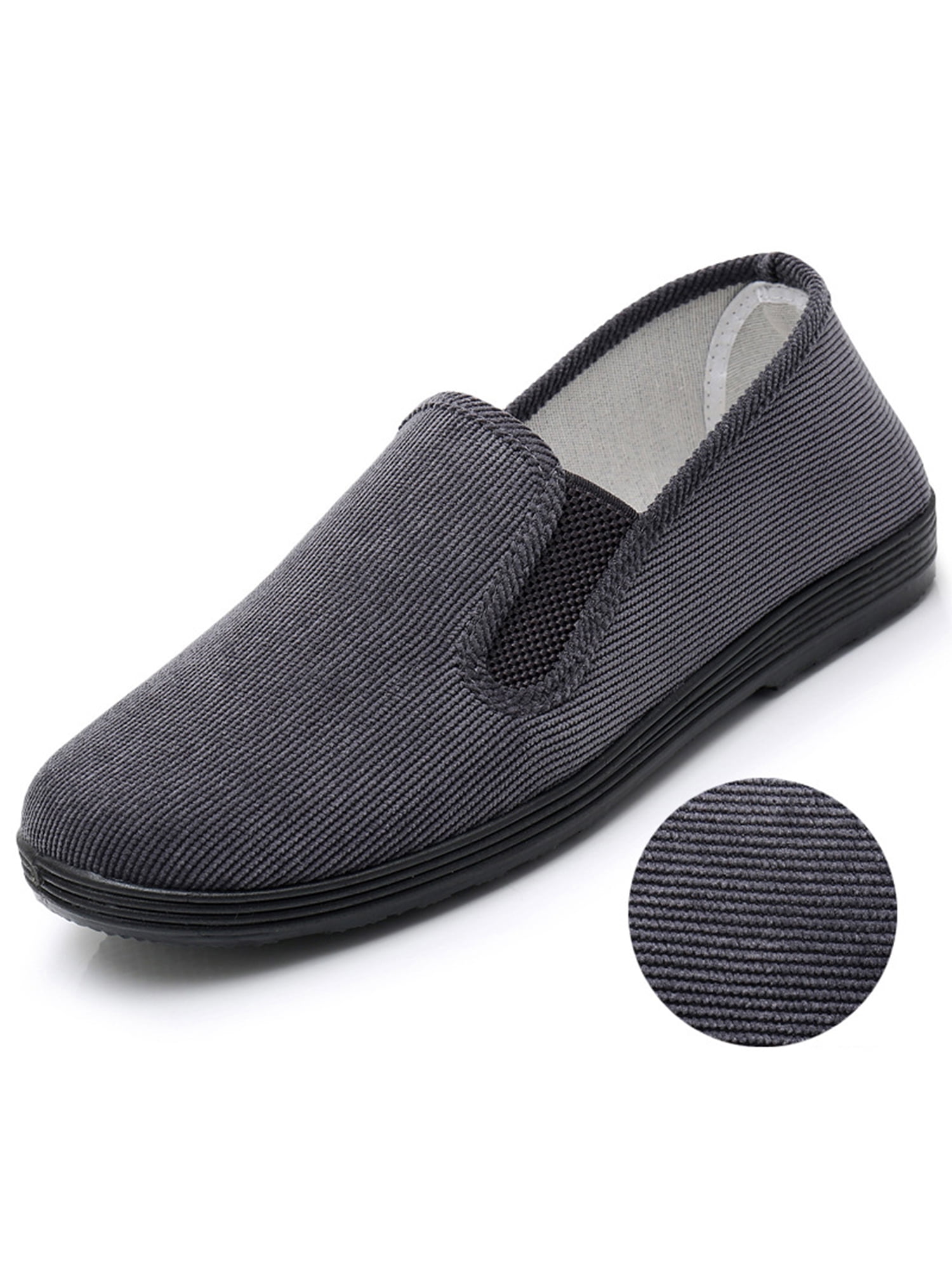 Vic Gray Men Soft Oxford Loafers Slip-on Male Breathable Casual Flats Shoes 
