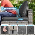 thumbnail image 2 of 7-Piece Patio Furniture Set, Outdoor Patio Furniture with Thick Cushions, Modular Patio Sofa, Dual-Strand Wicker Rattan, Rust-Resistant Frame, Backyard Furniture for Garden, Deck, Black, 2 of 6