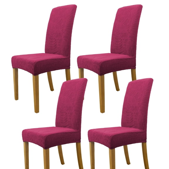 100%Waterproof Chair Covers for Dining Room, Stretch Jacquard Dining Chair Slipcovers Removable Washable Chair Protector for Kitchen, Hotel, Restaurant