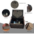 thumbnail image 5 of Can't Help Falling In Love Wood Music Box, Antique Engraved Musical Boxes Case For Birthday Present Kid Toys Hand-operated (wood-a), 5 of 5