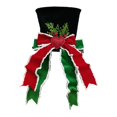 thumbnail image 2 of Gorro de Papá Noel, adorno navideño, decoración para la punta del de Navidad, lazo, decoración para familiares y amigos en Acción de Gracias, 2 of 7