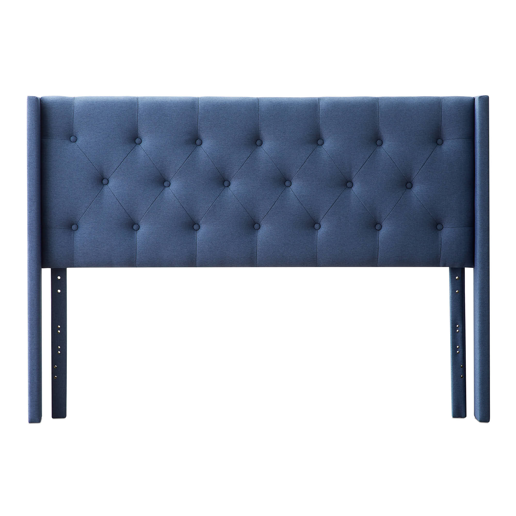 Rest Haven Button Tufted Upholstered Headboard, Queen, Navy - image 4 of 9