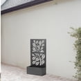 thumbnail image 3 of BAYUELSWU Metal Planter Box with Trellis, Outdoor Raised Garden Bed, Elevated Planter for Garden, Patio, Balcony (Black), 3 of 7