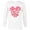 White, variant on Disney Minnie Mouse Icon Pink Hearts Valentine's Day - Long Sleeve T-Shirt for Men -Customized-White