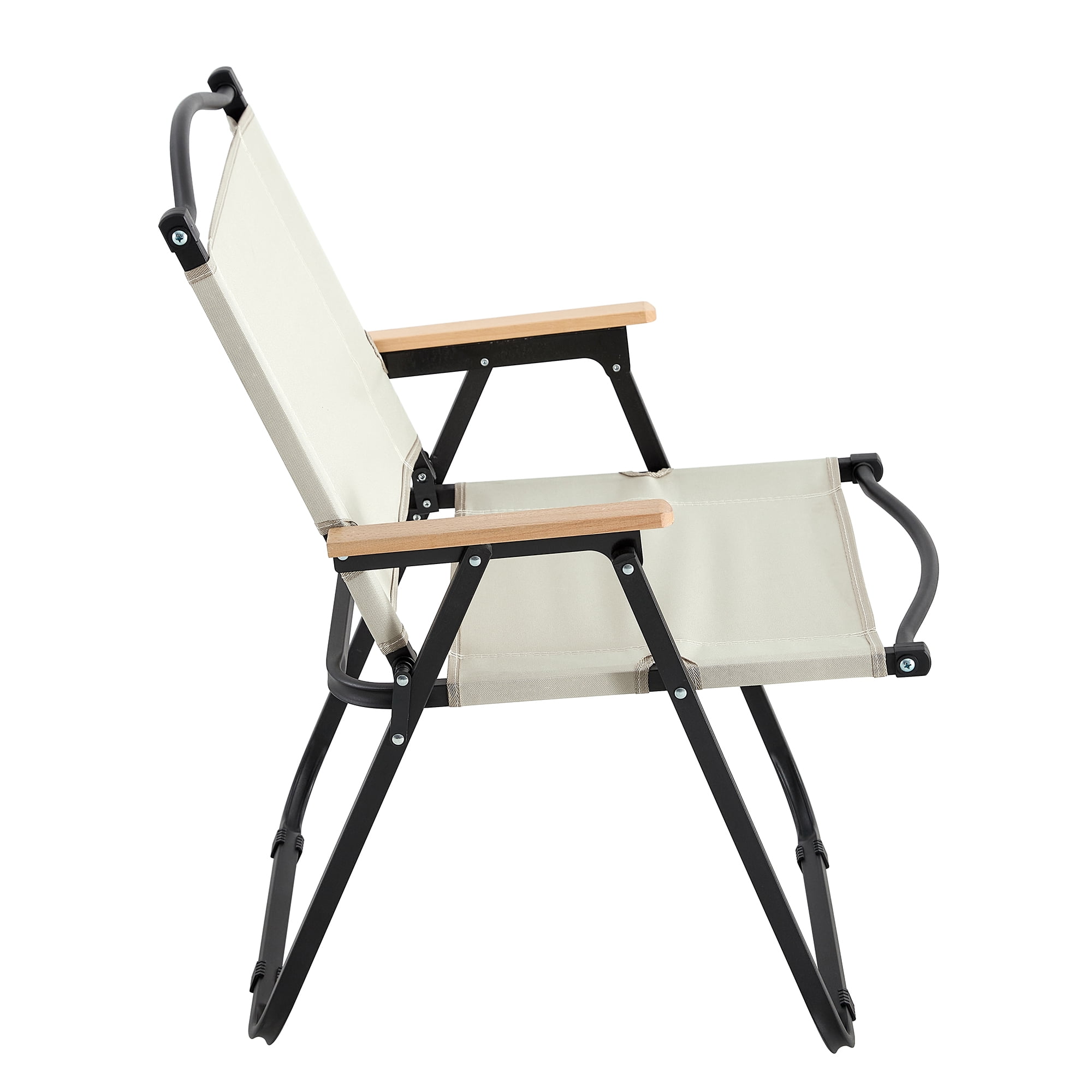 MAYEERTY 1-Piece Folding Outdoor Chair with Armrests and Anti-Slip Feet