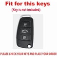 thumbnail image 2 of Key Fob Cover Compatible with Fit for Audi A4 A3 Q3 Q5 Q7 TT TTS RS3 S4 S3 A1 S6 RS4 RS6 Q2L ABS Smart Remote Key Case Keychain Case Holder Protector,Long-brown, 2 of 7