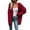 Burgundy, variant on Fiaer Long Cardigan Sweaters For Women Long Sleeve Solid Loose Fit Casual Trendy Open Front Knitted Tops Yellow S