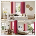 thumbnail image 4 of Aofoto Red & Pink Blackout Curtains, Modern Striped Decorative Light Blocking Darkening Grommet Curtain for Living Room/Bedroom,2 Panels,42x84 Inches, 4 of 5