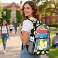 thumbnail image 2 of Xoenoiee Peach Print PVC See Through Backpack 17" Heavy Duty Clear Transparent Bookbag for Girls, Large Capacity Elementary Schoolbag Kindergarten Preschool Backpack Travel Daypack, 2 of 7