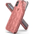 thumbnail image 1 of Ringke Air Prism Case Compatible with iPhone XS, 3D Geometric Design Slim TPU Cover - Rose Gold, 1 of 7