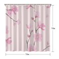 thumbnail image 5 of Waterproof Cherry Blossom - Pink Shower Curtain 72x72 Inch Boho Style Polyester Unique Shower Curtain for Bathroom Hotel Home Decor with 12 Plastic Hooks, 5 of 5