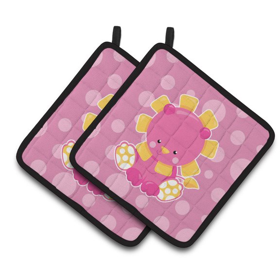 Caroline's Treasures Girl Lion Pair of Pot Holders