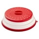 thumbnail image 1 of Tapa antisalpicaduras para microondas con asa, plegable, ventilada y con orificio para gancho, protección contra salpicaduras para platos, cuencos, resistente al calor, sin BPA., 1 of 8