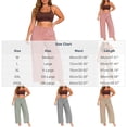 thumbnail image 4 of Asxite Plus Size Womens Pajamas Pants High Waist Striped Seersucker Wide Leg Loose Sleepwear, 4 of 6
