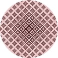 thumbnail image 1 of Ahgly Company Machine Washable Indoor Round Transitional Light Rose Pink Area Rugs, 5' Round, 1 of 7