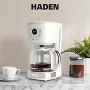 Haden Heritage 4 Slice Wide Slot Toaster & Coffee Maker, Ivory & Chrome