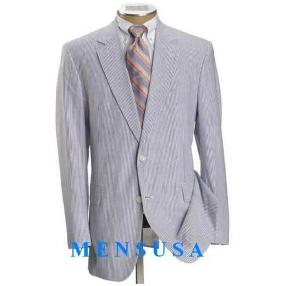 Summer 2 Piece Suits For Men 2 Button Jacket White And Sky