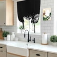 thumbnail image 5 of White Dandelion Balloon Curtains 63 Inch Length for Living Room/Bedroom, Spring Flowers Botanical Vintage Black Rod Pocket Privacy Door Curtains Decorative Tie Up Shade for Window 52"x63", 5 of 8