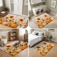 thumbnail image 5 of Area Rugs 3'x5', Orange Fall Carpet Runner Indoor Outdoor Rugs Home Decor Aesthetic, Pumpkins Botanical Thanksgiving Autumn Non Slip Mats Washable Accent Rug for Living Room Bedroom, 5 of 7