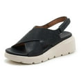 thumbnail image 4 of IUJSOY Sandales pour Femmes à Plateforme Compensée Chaussures de Marche Confort Assise Plantaire à Brides Croisées Chaussures de Plage, 4 of 9