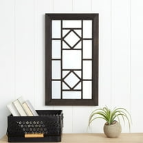 Decorative Wood Rectangular Black Framed Mirror