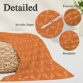 thumbnail image 6 of Orange Morocco Throw Pillow Cover, Pillowcase Protectors with Zipper, Breathable Decorative Lumbar Pillow Case Cover, Geometric Leaf Diamond Lattice Abstract Pillow Shams for Couch Sofa 16x24Inch, 6 of 8