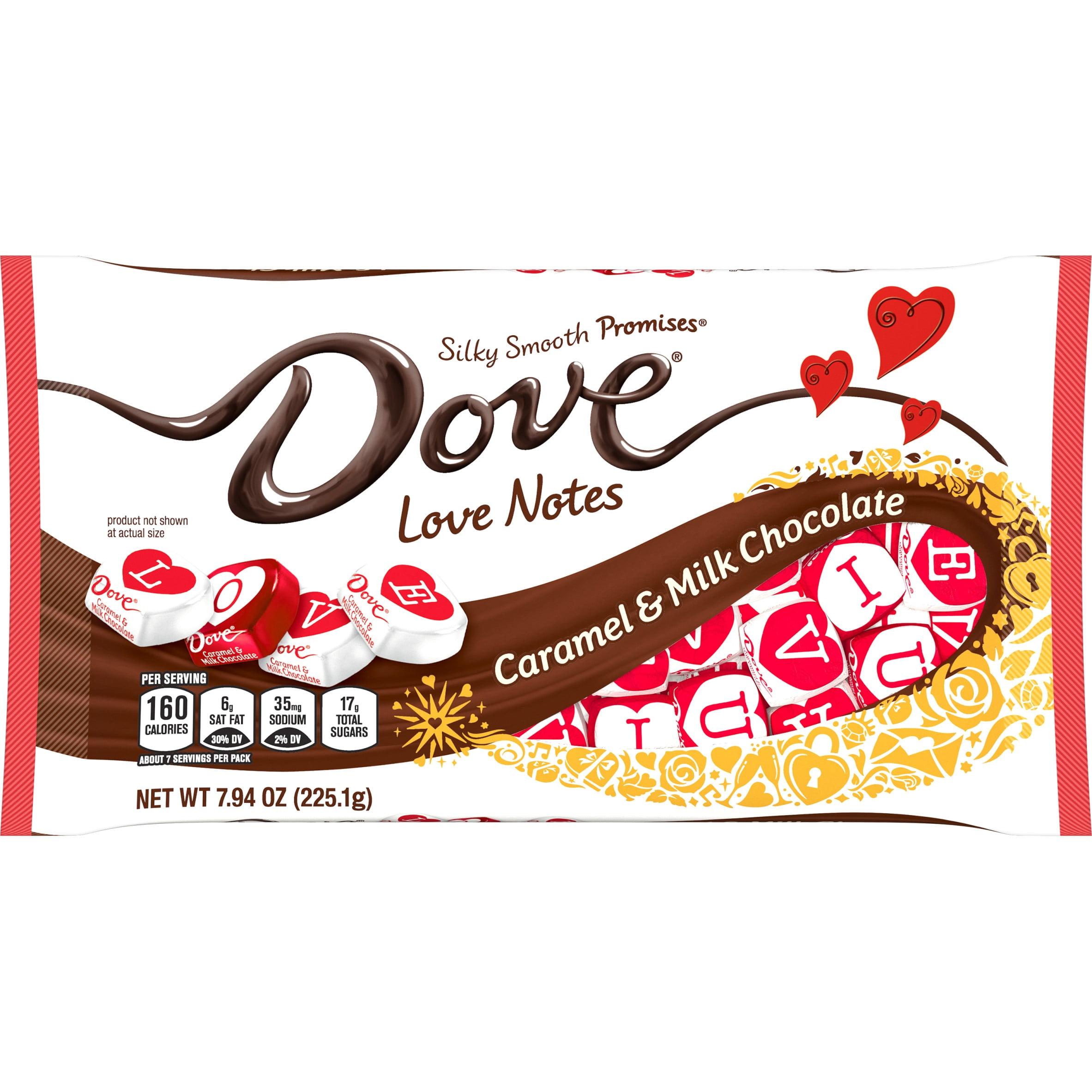 DOVE Caramel & Milk Chocolate Valentine Candy