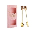 thumbnail image 1 of Juego de Cubiertos de Navidad perfecl Utensilios de Acero Inoxidable alce rosa, 1 of 8