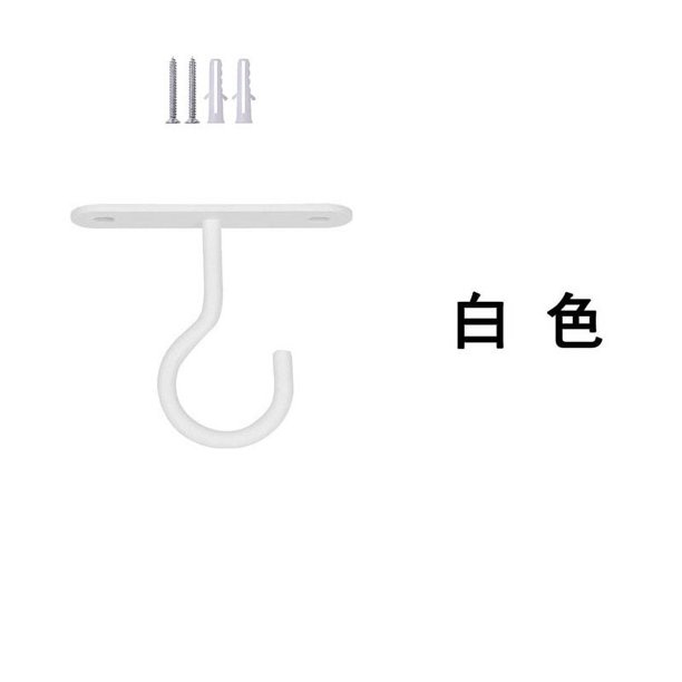 Nvzi Gancho de techo blanco de 12 piezas, utilizado para colgar restos de plantas, para ganchos de candelabros de ramas, fácil de instalar, con tornillos y tubos de expansión