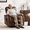 Brown, variant on ATHOPE Power Recliner Chair for Adults with Massage & Heating, Swivel Glider Rocking Chair with USB Charging Port & Side Pockets, Executive Leather Living Room Chair, Black
