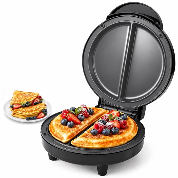 OSTBA Electric Omelet Maker, 1000W Nonstick Dual Omelette Maker for 2 Fluffy Omelets, No-Flip Breakfast Egg Cooker with Indicator Lights and Cool Touch Handle, Black