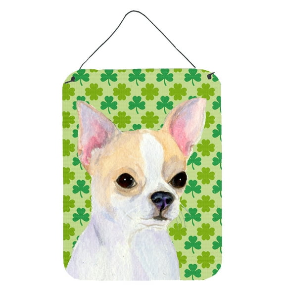 Chihuahua St. Patricks Day Shamrock Portrait Wall or Door Hanging Prints