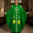 thumbnail image 2 of SAWOBUUN Church Catholic Priest Chasubles Vestments for Men, Robe Chasuble Mass Robe Halloween Outfits, 2 of 9
