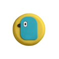 thumbnail image 1 of Tope de puerta blueskypet, protector de pared autoadhesivo, almohadilla antirruido Pájaro, 1 of 3