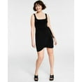 thumbnail image 2 of Bar III Womens Side Tie Mini Dress Deep Black S, 2 of 2