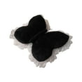 thumbnail image 2 of Black Butterfly Design Pillow, Modern Velvet Cushion for Sofa, Lumbar Support for Long Sitting, 2 of 6