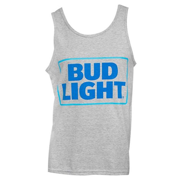 Bud Light 34569-Medium Mens Bud Light Beer Grey Tank Top - Medium