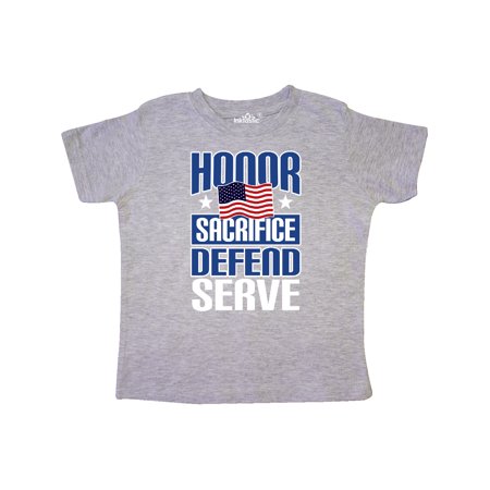 

Inktastic Military Honor Sacrifice Defend Serve Gift Toddler Boy or Toddler Girl T-Shirt