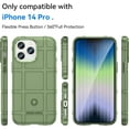 thumbnail image 2 of Slim Phone Case for iPhone 14 Pro (Not fit iPhone 14),Rugged Shield Case with Military Grade Shockproof Protection,Drop-Tested and Camera Lens Protection Cover for iPhone 14 Pro, HD Green, 2 of 8