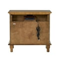 thumbnail image 3 of Tina's Home Farmhouse Walnut Soild wood End Tables Set of 2 with Charging Station, 3 Drawer Side Table with Pull-Out Tray for Living Room, Small Spaces, 3 of 8