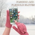 thumbnail image 4 of Winter Fingerless Gloves Mittens for Women Men Warm Wool Knitted Convertible Flip Top Mittens for Cold Weather, 4 of 7