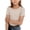 CL12_Beige, variant on Resicozy Girls Shirts Cute Basic Tees Summer Ribbed Top Teens Short Sleeve Vacation T-Shirt for Kids 5-13 Years Light Blue 160