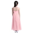thumbnail image 5 of iEFiEL Girls Chiffon Scoop Neck Flower Girl Dress Wedding Bridesmaid Birthday Party Dress Pearl Pink 10, 5 of 7