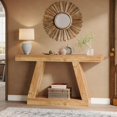 thumbnail image 5 of HiiKaa 56" Farmhouse Entryway Table,Console Table Behind Sofa, Narrow Long Entryway for Hallway, Living Room, Hallway, Behind Couch,Wood Color, 5 of 8